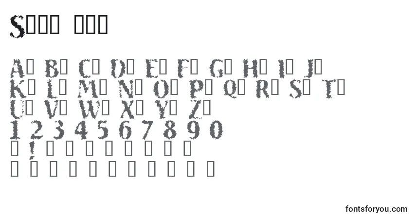 Шрифт Sand ffy – алфавит, цифры, специальные символы