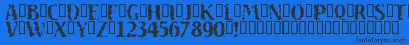 Sand ffy Font – Black Fonts on Blue Background