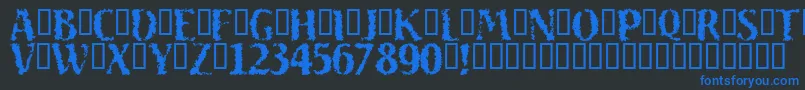 Sand ffy-Schriftart – Blaue Schriften auf schwarzem Hintergrund