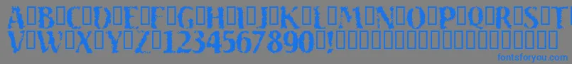 Sand ffy Font – Blue Fonts on Gray Background