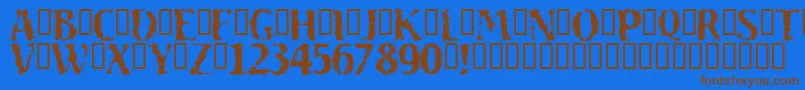 Шрифт Sand ffy – коричневые шрифты на синем фоне