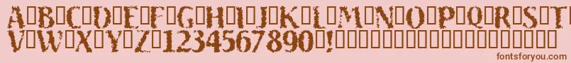 Sand ffy Font – Brown Fonts on Pink Background