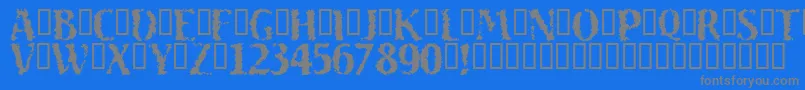 Sand ffy-Schriftart – Graue Schriften auf blauem Hintergrund