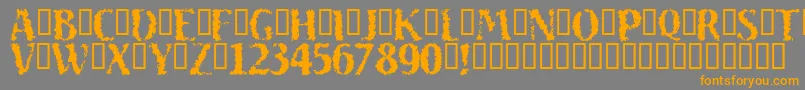 Sand ffy Font – Orange Fonts on Gray Background
