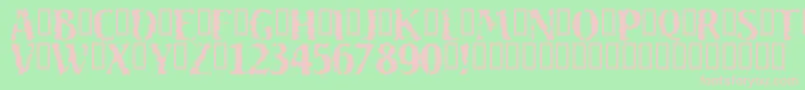 フォントSand ffy – 緑の背景にピンクのフォント