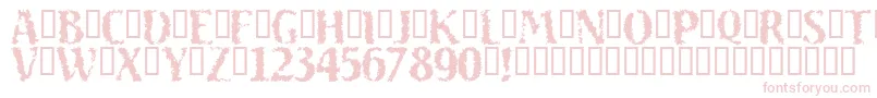 Fonte Sand ffy – fontes rosa em um fundo branco