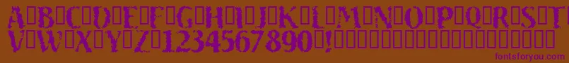 Sand ffy Font – Purple Fonts on Brown Background
