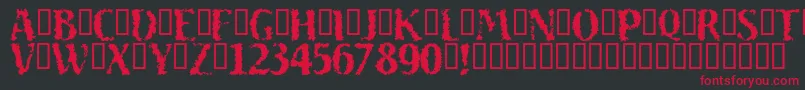 Sand ffy Font – Red Fonts on Black Background