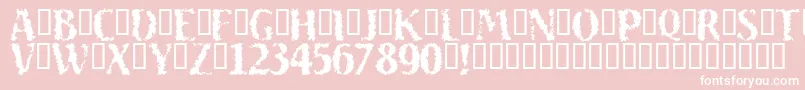 Sand ffy-Schriftart – Weiße Schriften auf rosa Hintergrund