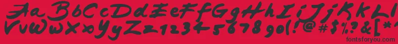 Japab Font – Black Fonts on Red Background