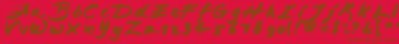 Japab Font – Brown Fonts on Red Background