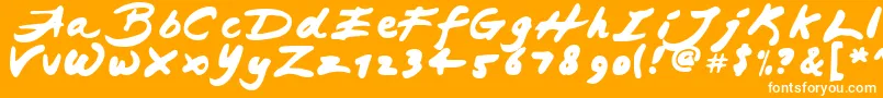 Japab Font – White Fonts on Orange Background