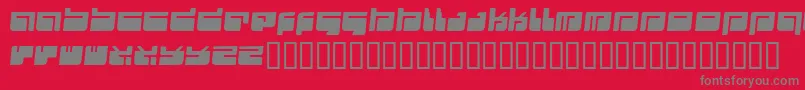 Futu-Schriftart – Graue Schriften auf rotem Hintergrund