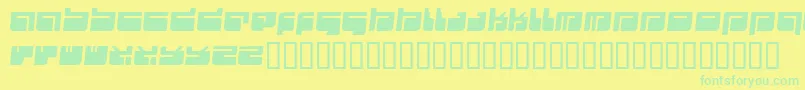 Czcionka Futu – zielone czcionki na żółtym tle