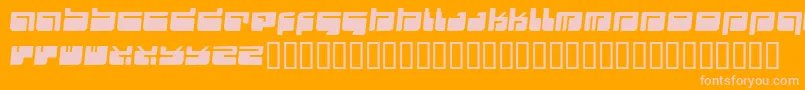 Czcionka Futu – różowe czcionki na pomarańczowym tle