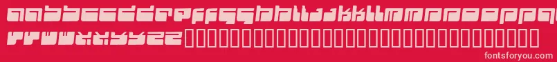 Futu Font – Pink Fonts on Red Background