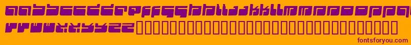Futu Font – Purple Fonts on Orange Background