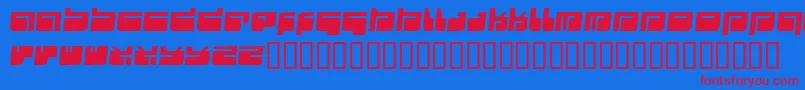 Futu Font – Red Fonts on Blue Background
