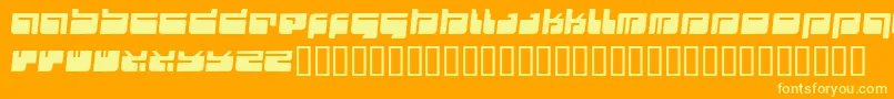 Futu-fontti – keltaiset fontit oranssilla taustalla