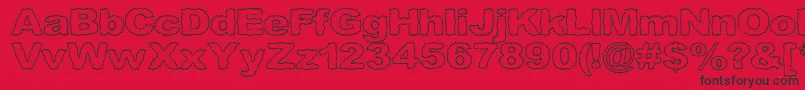 fuente Roughhewnoutline – Fuentes Negras Sobre Fondo Rojo
