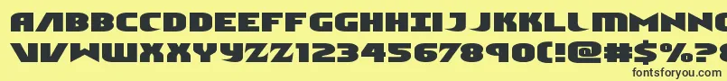 Ninjagardenexpand Font – Black Fonts on Yellow Background