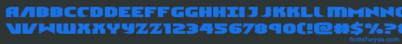 Ninjagardenexpand Font – Blue Fonts on Black Background