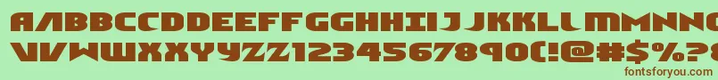 Ninjagardenexpand Font – Brown Fonts on Green Background