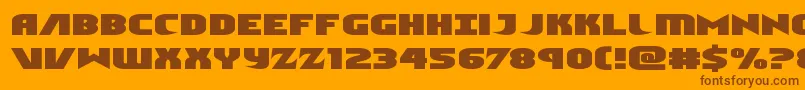 Ninjagardenexpand Font – Brown Fonts on Orange Background