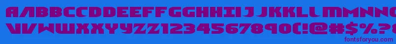 Ninjagardenexpand Font – Purple Fonts on Blue Background