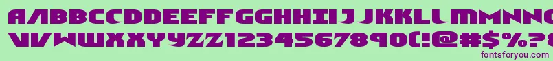 Ninjagardenexpand Font – Purple Fonts on Green Background