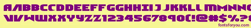 Ninjagardenexpand Font – Purple Fonts on Yellow Background