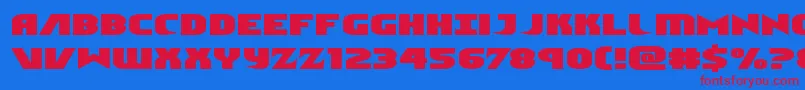 Ninjagardenexpand Font – Red Fonts on Blue Background