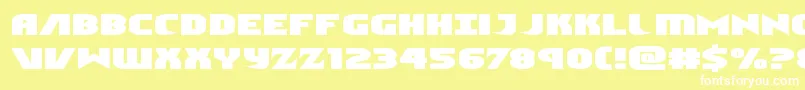 Ninjagardenexpand Font – White Fonts on Yellow Background