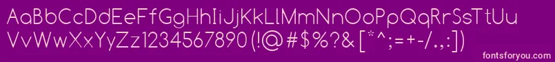 ComfortaaThin Font – Pink Fonts on Purple Background