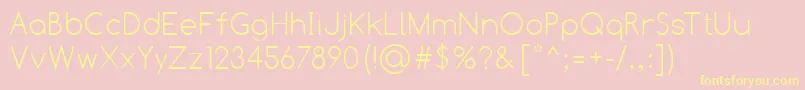 ComfortaaThin Font – Yellow Fonts on Pink Background
