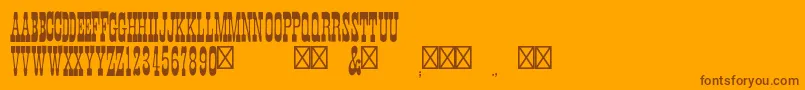 fuente FaroestRegular – Fuentes Marrones Sobre Fondo Naranja