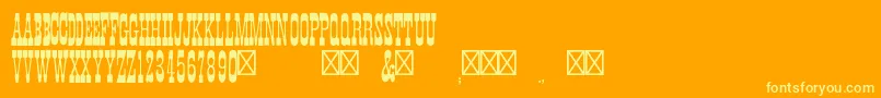 FaroestRegular Font – Yellow Fonts on Orange Background