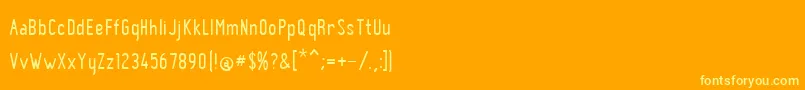 フォントBnPinky – オレンジの背景に黄色の文字