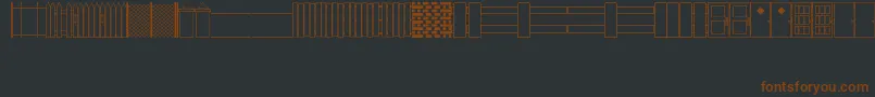 Czcionka WallsFencesDoorsJl – brązowe czcionki na czarnym tle