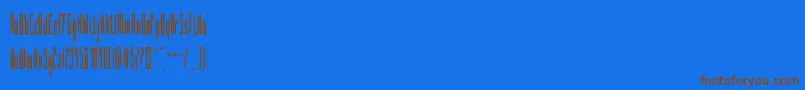 SlenderBrk-Schriftart – Braune Schriften auf blauem Hintergrund