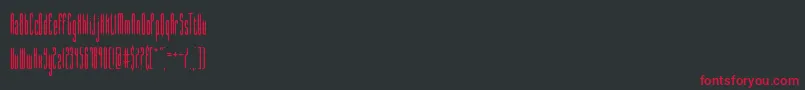 SlenderBrk Font – Red Fonts on Black Background