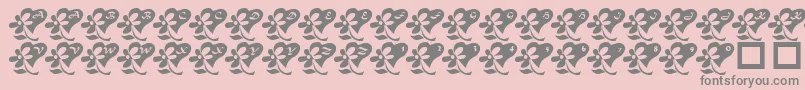 LcrFlowersFromMyHeart Font – Gray Fonts on Pink Background