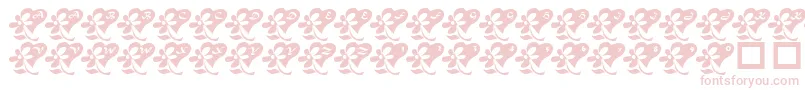 Czcionka LcrFlowersFromMyHeart – różowe czcionki