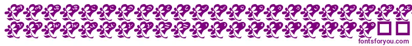 LcrFlowersFromMyHeart Font – Purple Fonts on White Background
