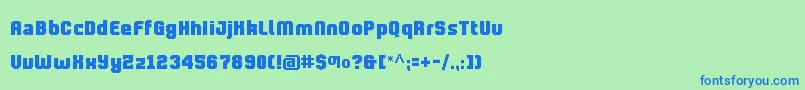 CtProlamina Font – Blue Fonts on Green Background