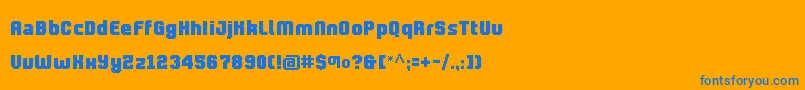 CtProlamina Font – Blue Fonts on Orange Background