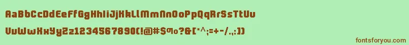 CtProlamina Font – Brown Fonts on Green Background