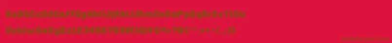 CtProlamina Font – Brown Fonts on Red Background
