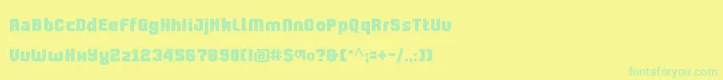 CtProlamina Font – Green Fonts on Yellow Background