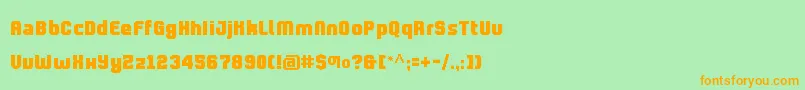 CtProlamina Font – Orange Fonts on Green Background